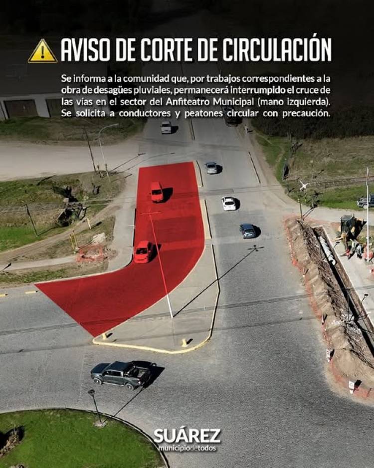 Aviso de corte de circulación