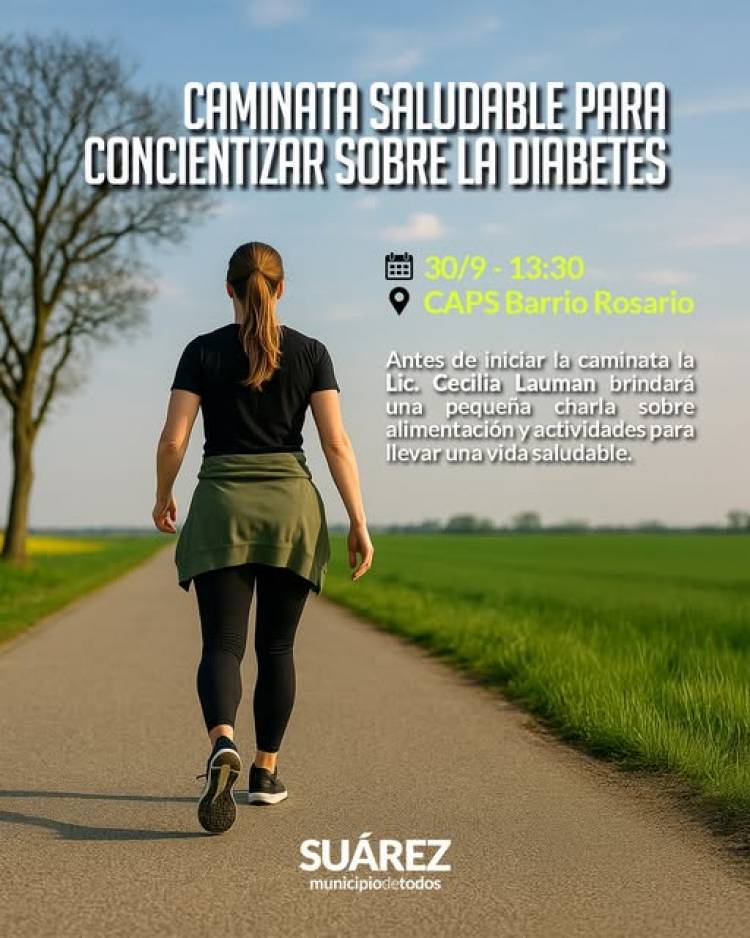 Caminata saludable por la diabetes