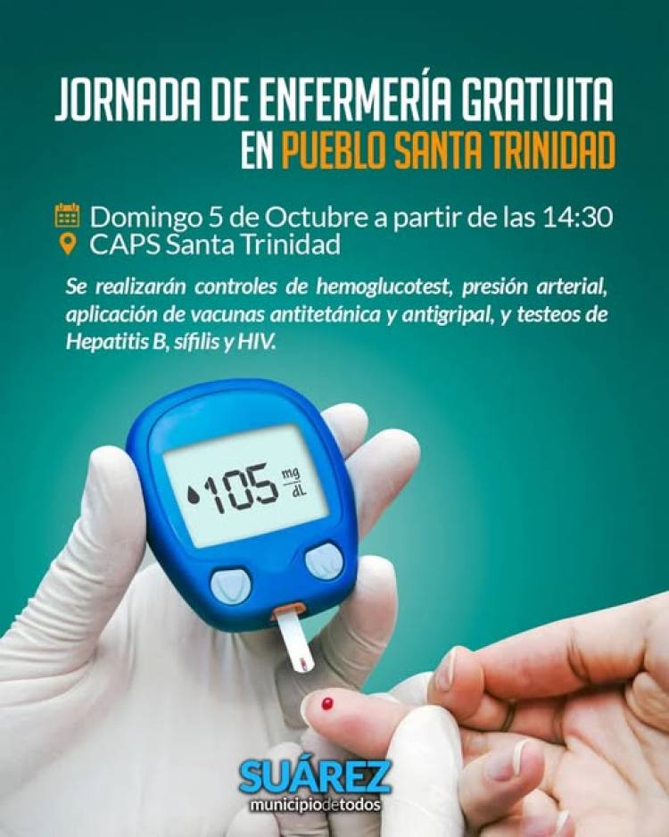 Jornada de Enfermería Gratuita en Pueblo Santa Trinidad