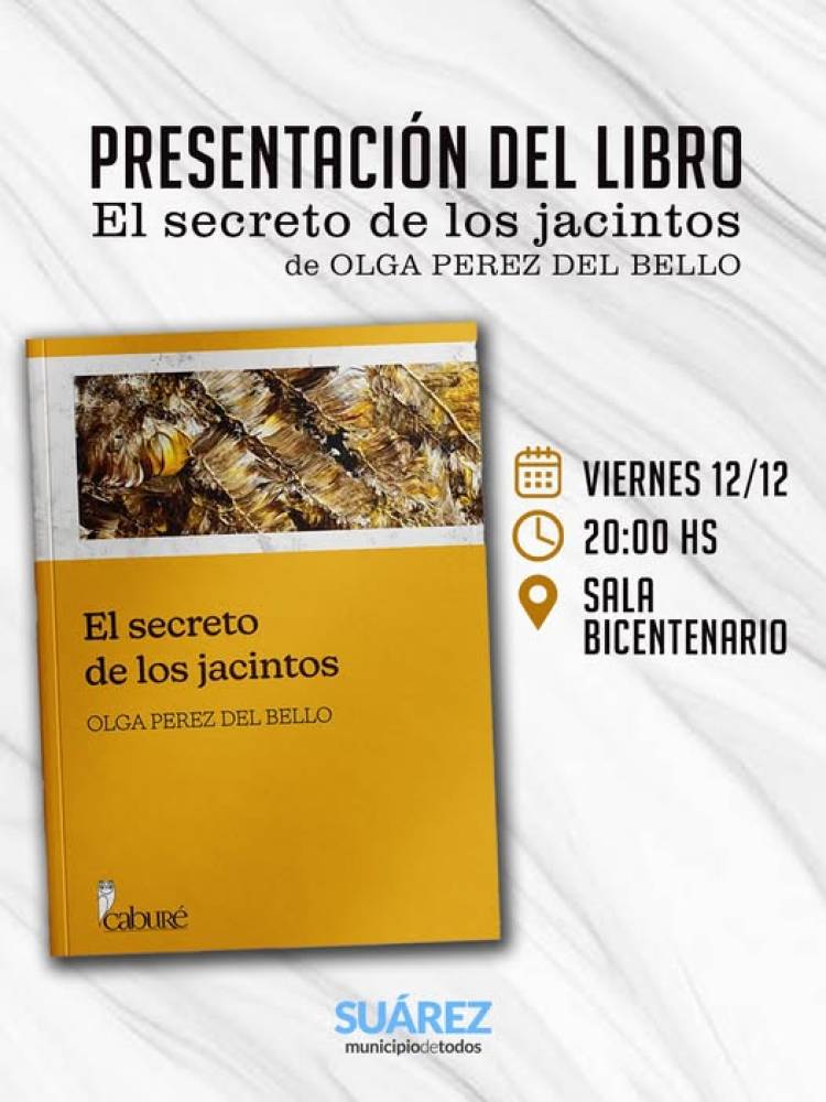 Olga Pérez del Bello presenta su libro “El secreto de los jacintos”