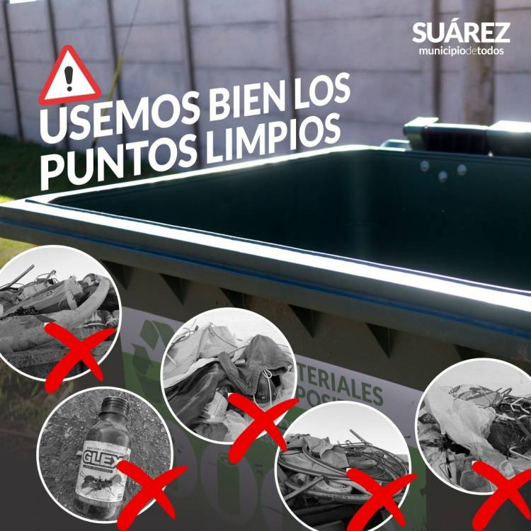 PUNTOS LIMPIOS solo para RESIDUOS SECOS