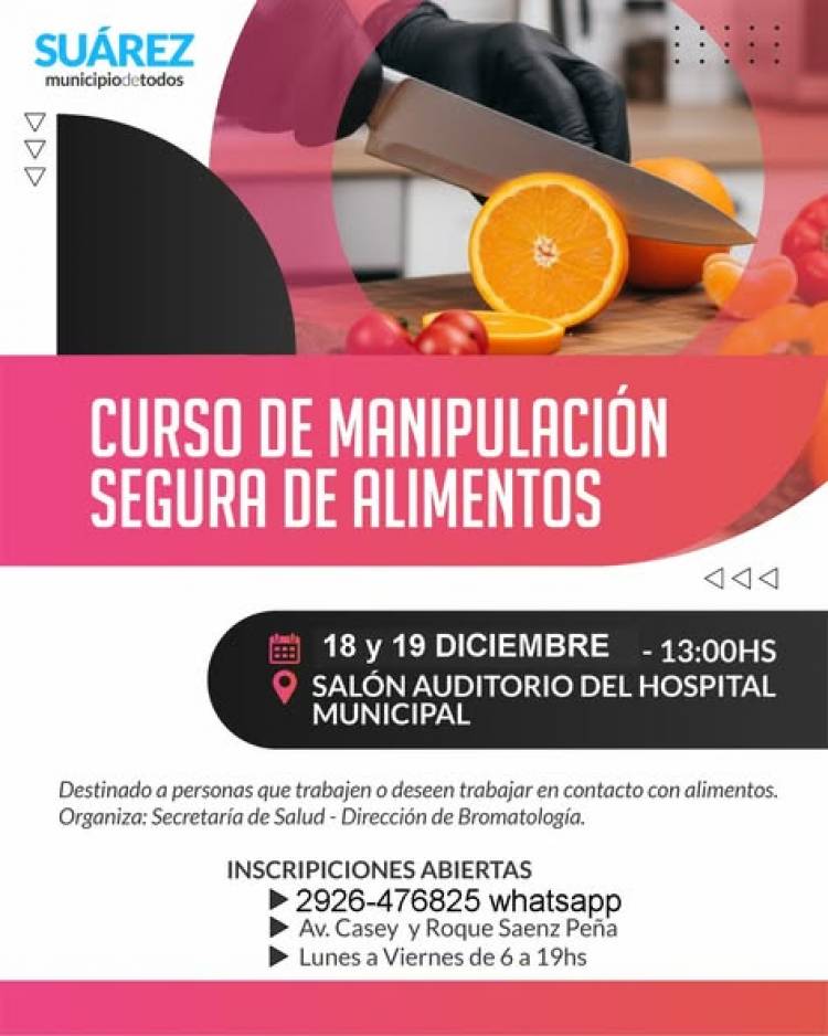 Gran concurrencia de participantes en el curso de Manipulación de Alimentos