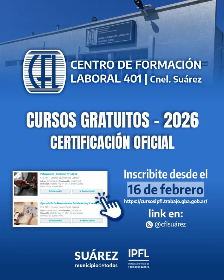 El CFL 401 ofrece cursos gratuitos con Certificacion Oficial