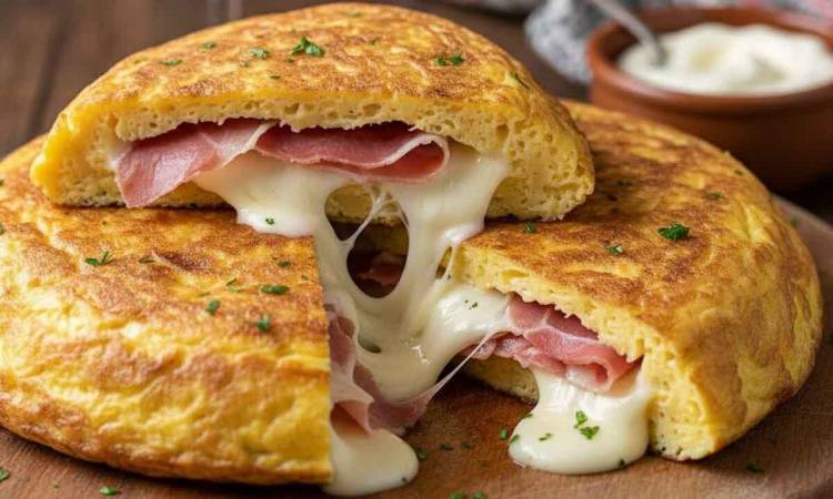 Tortilla de papas rellena versión cremosa: receta rápida y fácil