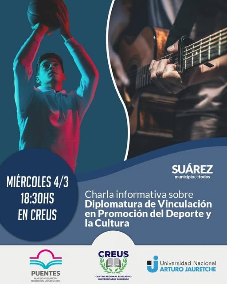 Más universidad pública en Suárez: nueva Diplomatura en Cultura y Deporte