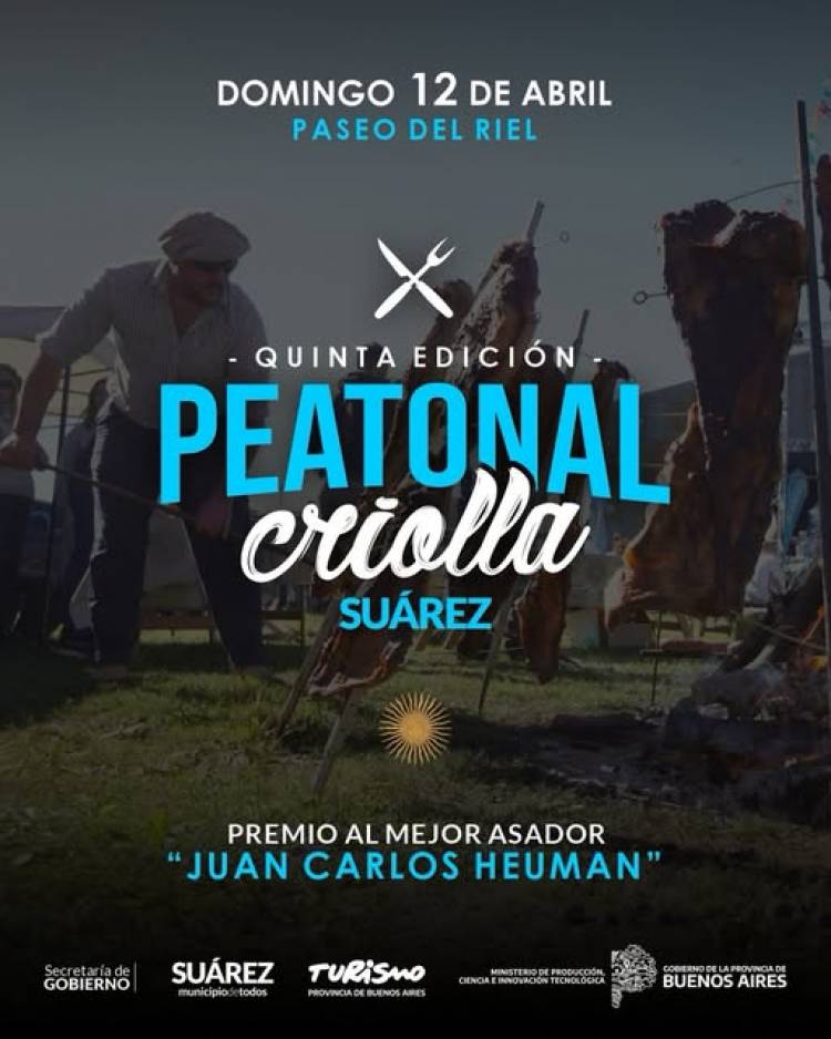 Vuelve la Peatonal Criolla: tradición, asado y cultura en el Paseo del Riel