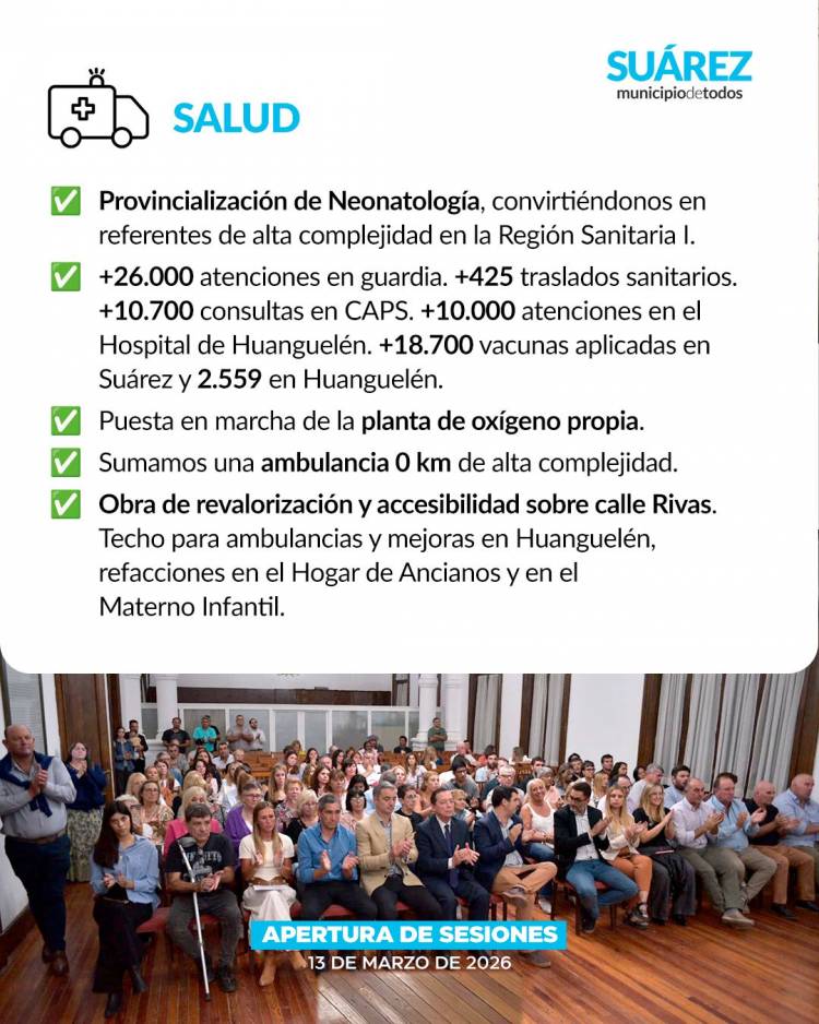 En Suárez no frenamos: aún en tiempos difíciles trabajamos para todos nuestros vecinos