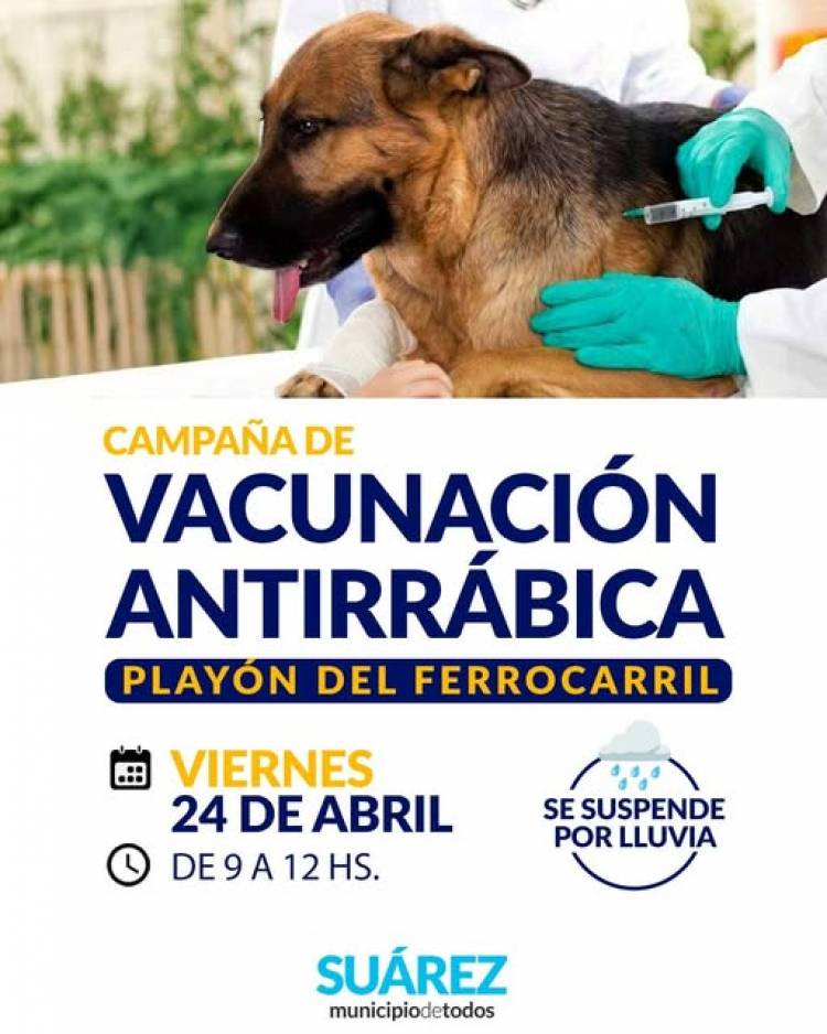 Campaña de Vacunación Antirrábica en el Playón del Ferrocarril