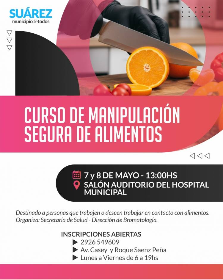 Nuevo curso de Manipulación Segura de Alimentos