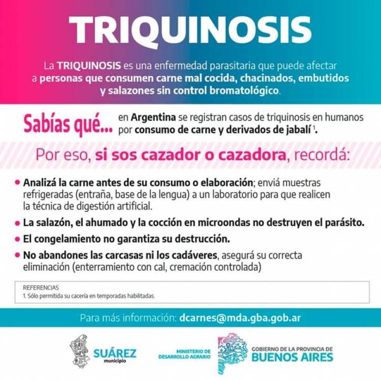 ¿Sabías que consumir carne mal cocida puede ponerte en riesgo de contraer triquinosis?