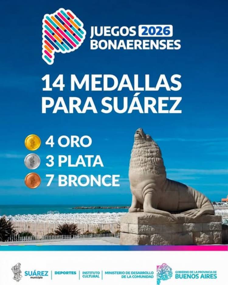 Coronel Suárez se despidió de los Bonaerenses 2026 con 14 medallas y el orgullo de todo un distrito