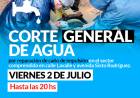 ATENCIÓN CORTE GENERAL DE AGUA