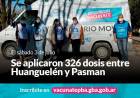 Se aplicaron 326 dosis entre Huanguelén y Pasman