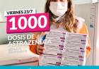 LLEGARON 1000 DOSIS DE ASTRAZENECA
