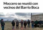 Moccero se reunió con vecinos del Barrio Boca