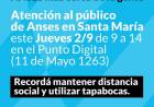 Anses Más Cerca de la Gente: Atención al público en el Punto de Contacto de Anses en Santa María⠀