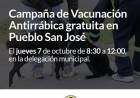 Campaña de Vacunación Antirrábica gratuita en Pueblo San José