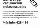 Control de vacunación en las escuelas 