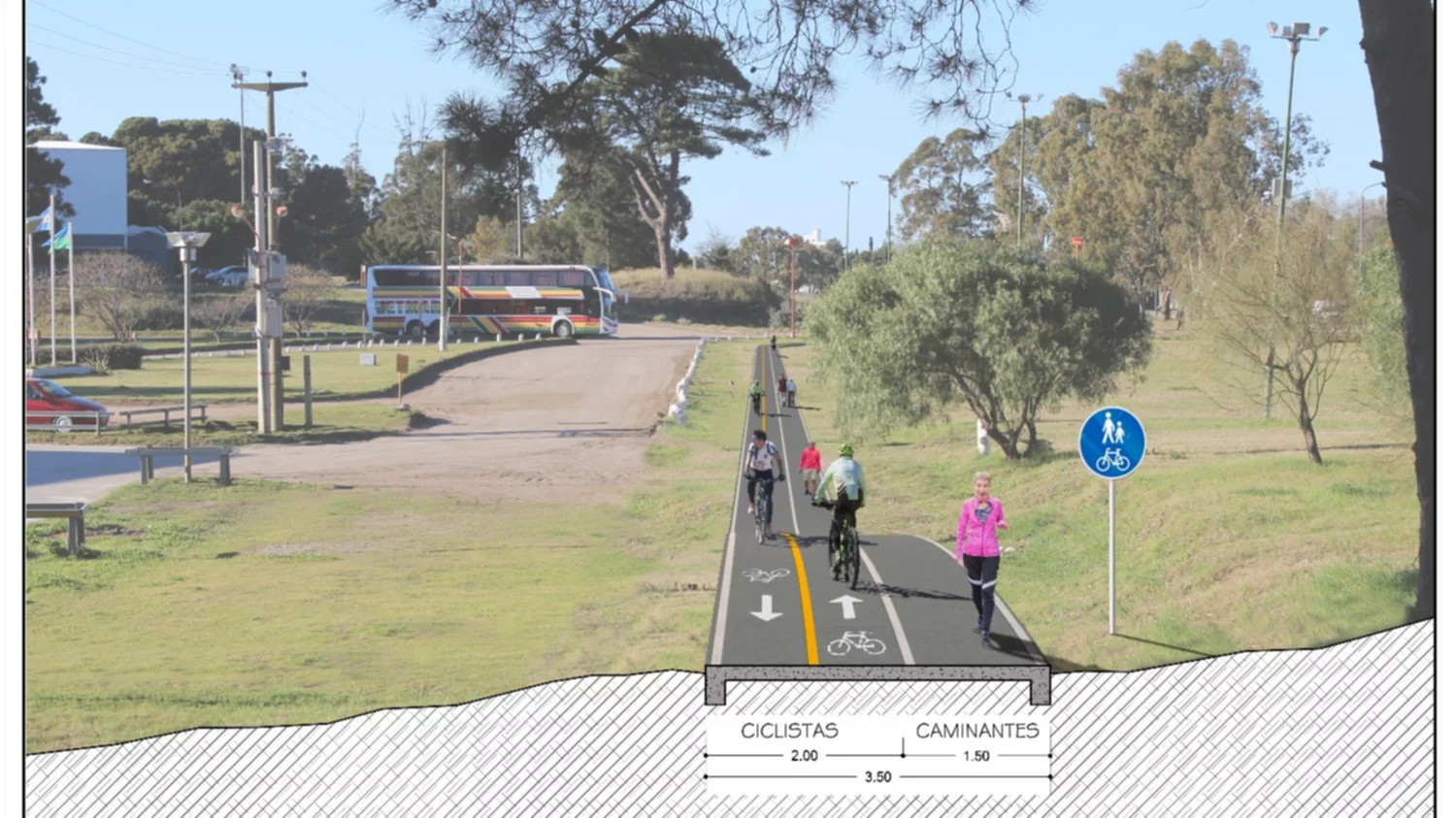 Monte Hermoso: firmaron un convenio para realizar una ciclovía