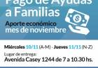 Pago de ayudas a familias del mes de noviembre