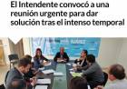 El Intendente convocó a una reunión urgente para dar solución tras el intenso temporal