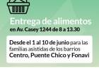 Entrega de alimentos del mes de Junio