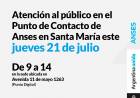 Atención al público en el Punto de Contacto de Anses en Santa María