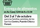 Entrega de alimentos del mes de octubre