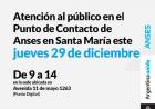 Atención al público en el Punto de Contacto de Anses en Santa María