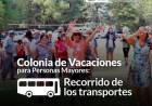 Colonia de Vacaciones para Personas Mayores: Recorrido de los transportes