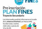 Pre inscripción Plan Fines Trayecto Secundario