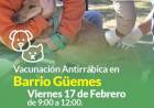 Campaña de vacunación antirrábica en Barrio Güemes