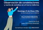 Observación de constelaciones y noche de estrellas en el Cerro Ceferino