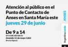 Atención al público en el Punto de Contacto de Anses en Santa María