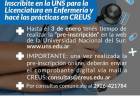 Inscribite en la UNS para la licenciatura en Enfermería y hace las prácticas en CREUS