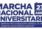 Cómo será la Marcha Nacional Universitaria del 23 de abril