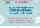 Reiteramos las medidas de prevención para evitar criaderos de mosquitos