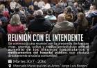 El Intendente Ricardo Moccero convoca a una reunión con la presencia de fuerzas vivas, gremios, cultos y medios periodísticos 