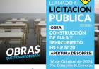 LICITACIÓN PÚBLICA N°15/2024: CONSTRUCCION DE AULA Y SEMICUBIERTO EN E.P. Nº20