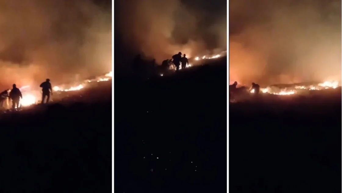 Incendio en la zona serrana de Coronel Suárez avanza por fuertes vientos