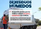 Recorrido de recolección de residuos húmedos del Miercoles 15