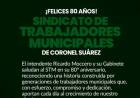 El Sindicato de Trabajadores Municipales celebra su 80° aniversario