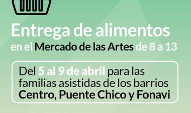 Desarrollo Social: Entrega de alimentos en el Mercado de las Artes