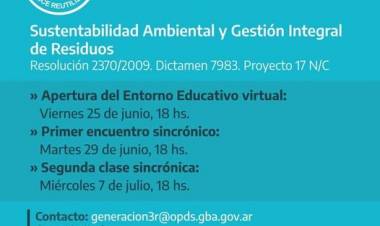 Está abierta la inscripción para la capacitación "Generación 3R"