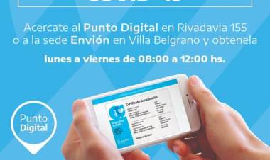 ¿Querés tener tu Credencial Digital Covid-19: dirigite al Punto Digital más cercano a tu domicilio que te ayudamos⠀