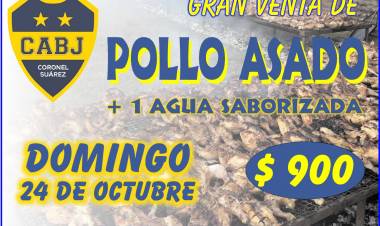 El Club Atlético Boca Juniors realiza una gran venta de pollo asado