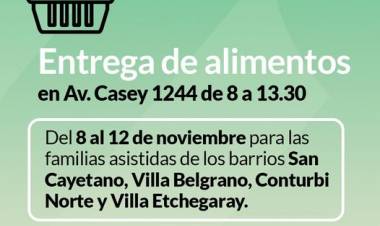Entrega de alimentos del mes de noviembre