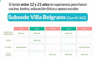 Sumate a los talleres del programa Envión 2022