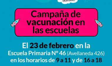 Campaña de vacunación en las escuelas