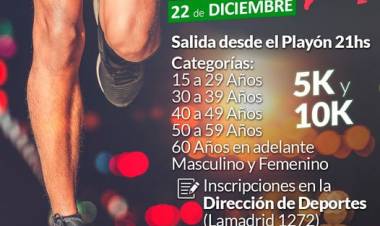 Se viene la 2da. carrera nocturna 5 km y 10 km